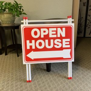 Open House Sign Red